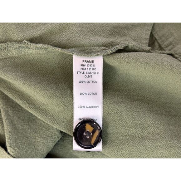 FRAME Cotton Jacket With Oversized Pockets Women M EUC Short Sleeve V-Neck - Picture 11 of 12